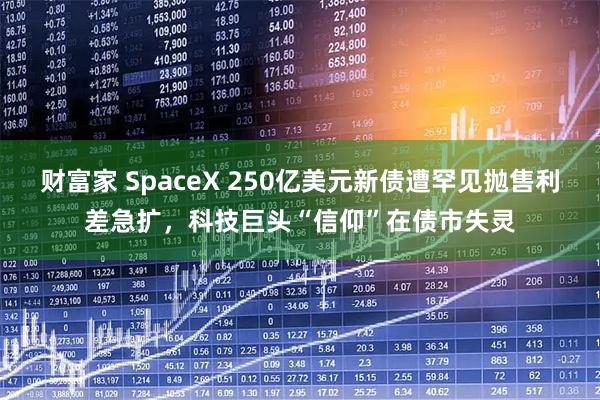 财富家 SpaceX 250亿美元新债遭罕见抛售利差急扩，科技巨头“信仰”在债市失灵