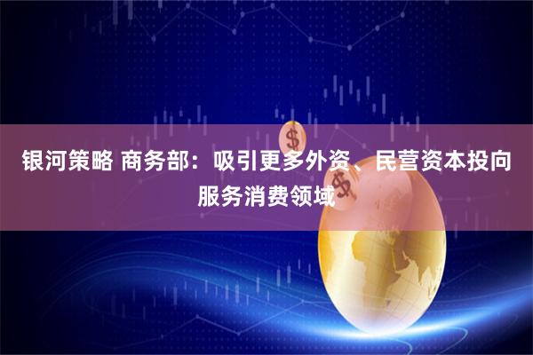 银河策略 商务部：吸引更多外资、民营资本投向服务消费领域