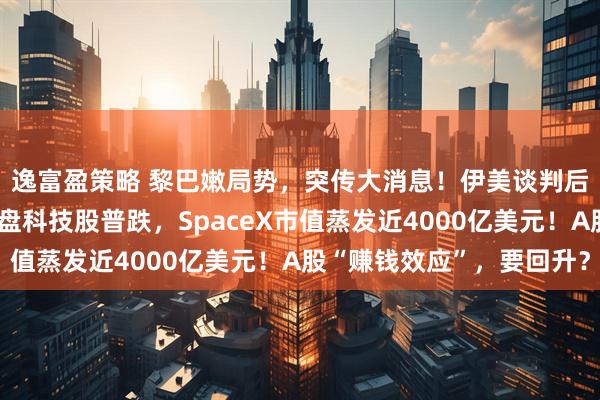 逸富盈策略 黎巴嫩局势,突传大消息!伊美谈判后续磋商机制披露!美盘科技股普跌,SpaceX市值蒸发近4000亿美元!A股“赚钱效应”,要回升?